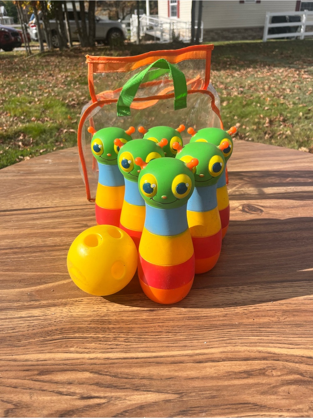 Kids Colorful Caterpillar Bowling Set - Multicolor